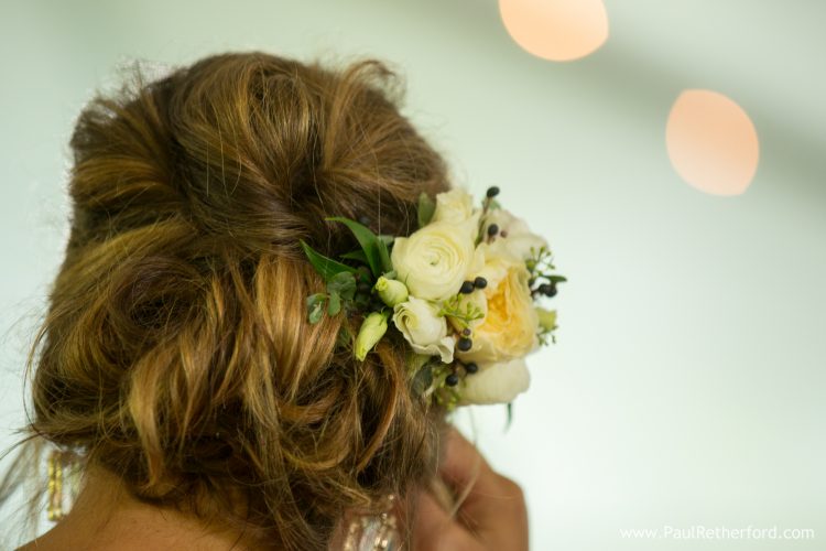bride wedding floral hair piece michigan