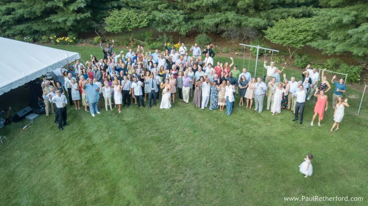 wedding drone photo michigan