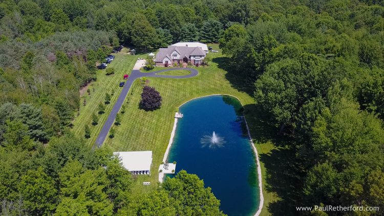 aerial wedding estate private photo