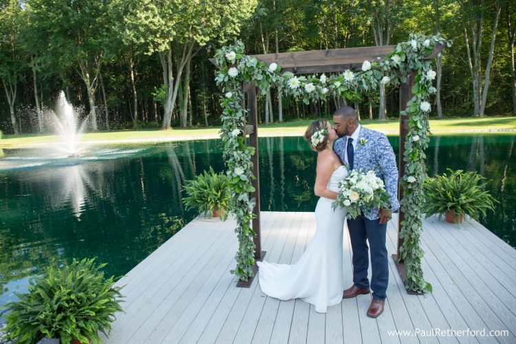 private dock michigan wedding photo