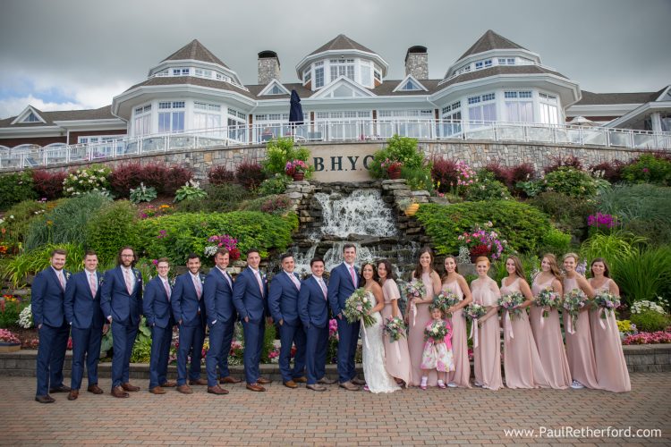 bay harbor yacht club wedding party photo