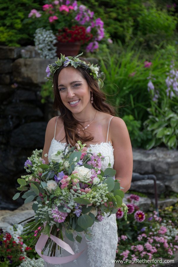 wedding bouquet and flower crown monarch garden and floral photo