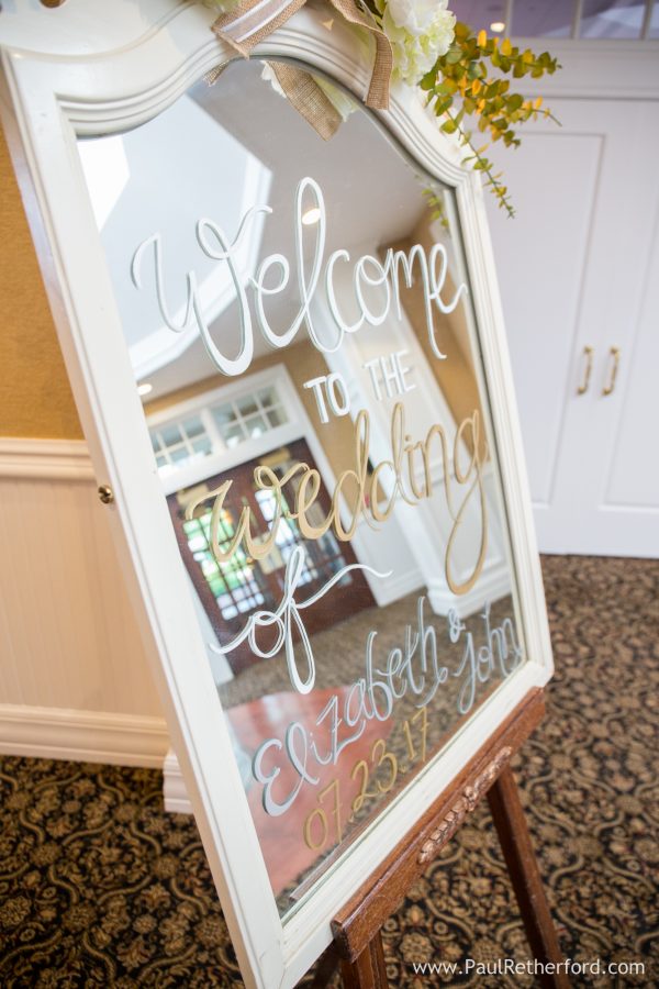 detail mirror wedding sign northern michigan