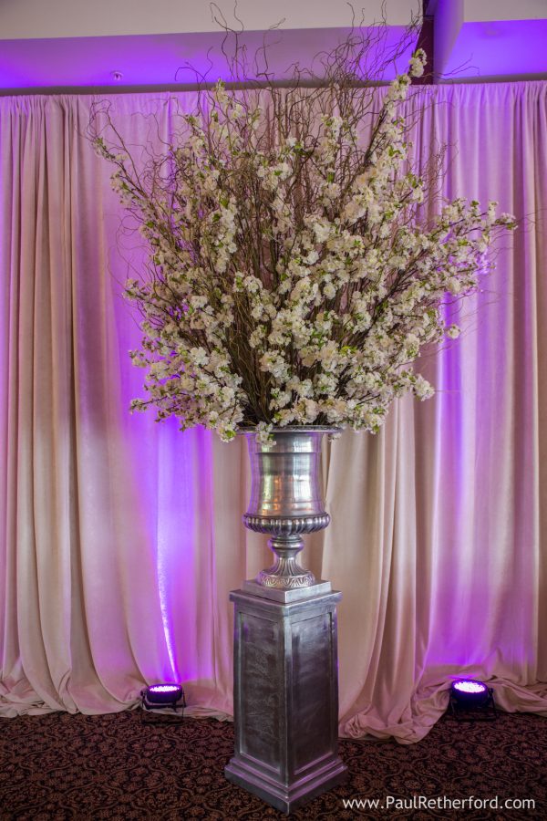 monarch garden and floral wedding photo