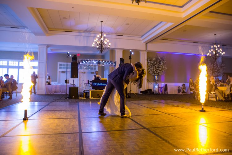 flame fire pyro wedding dance photo