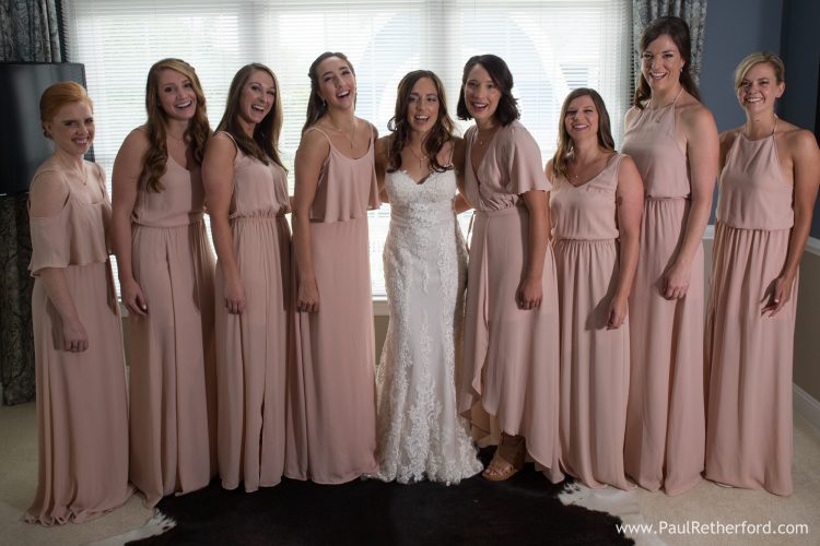 bridesmaids harbor springs wedding photo