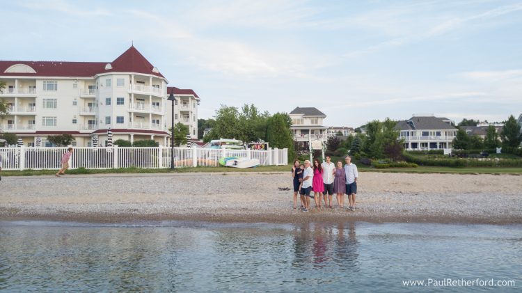 drone photo lake michigan inn at bay harbor