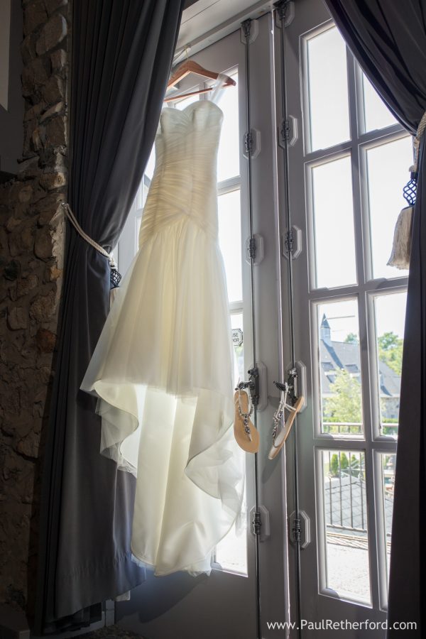 wedding dress hanging castle farms