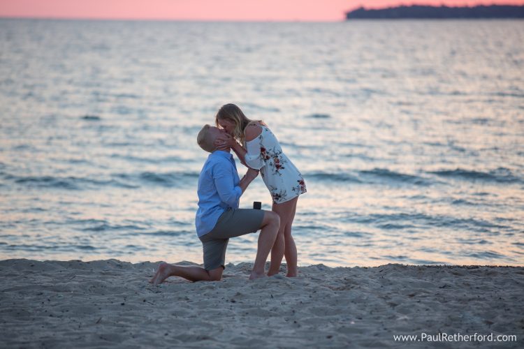 engaged petoskey state park photo