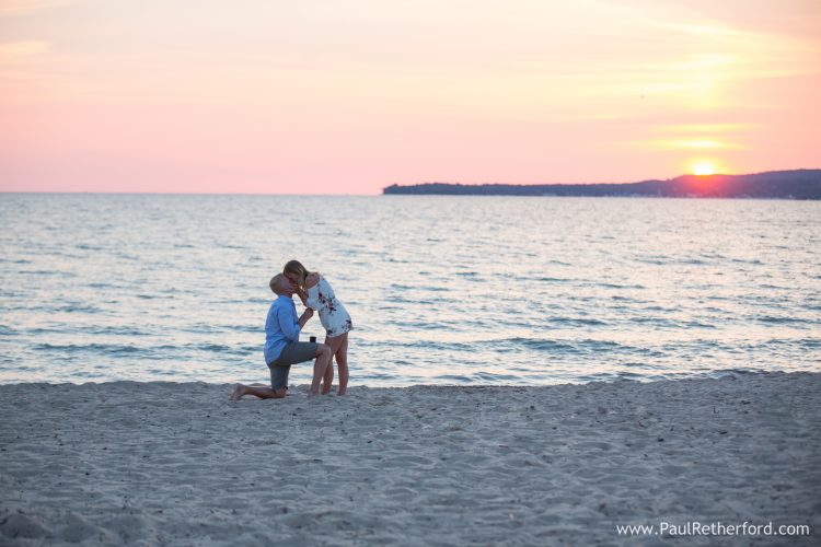 surprise engagement photo