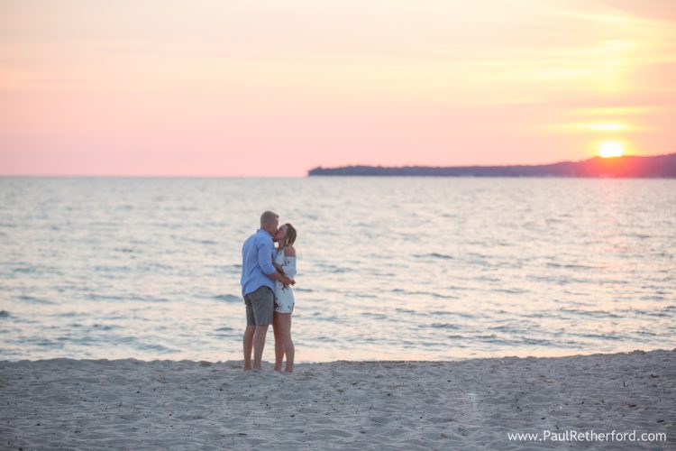 engaged northern michigan photo