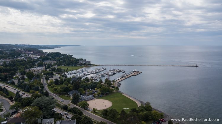 aerial photo perry hotel petoskey