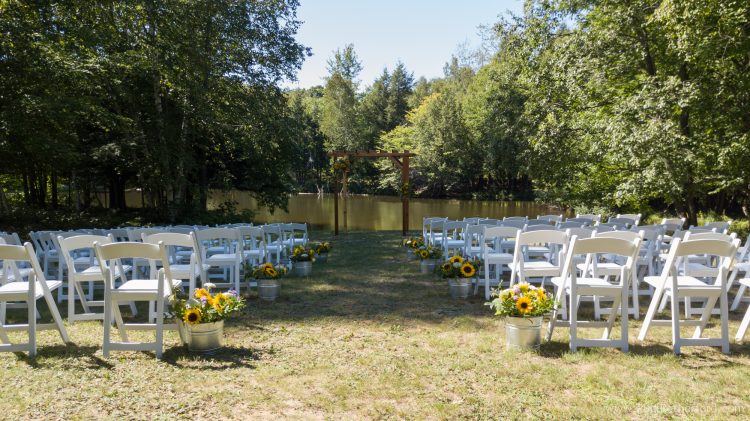 trout pond wedding ceremony pond hill farm photo