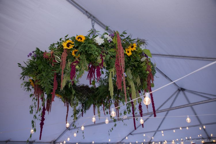 hanging floral wreath A.R. Pontius floral shop