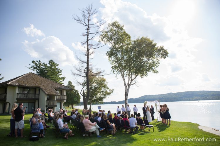 boyne mountain beach house wedding photo