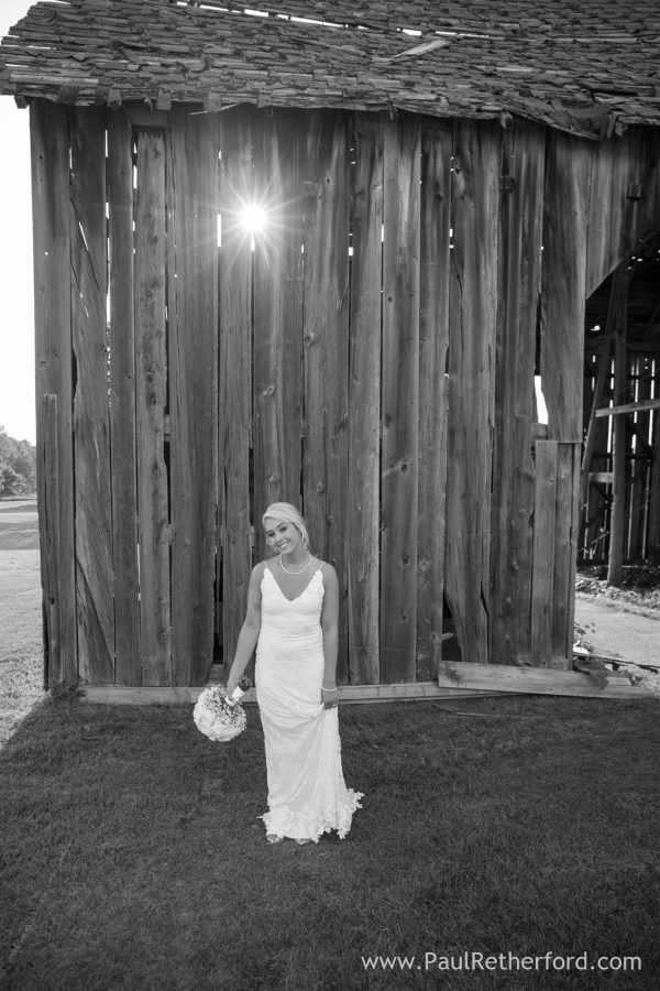 bride rustic barn photo