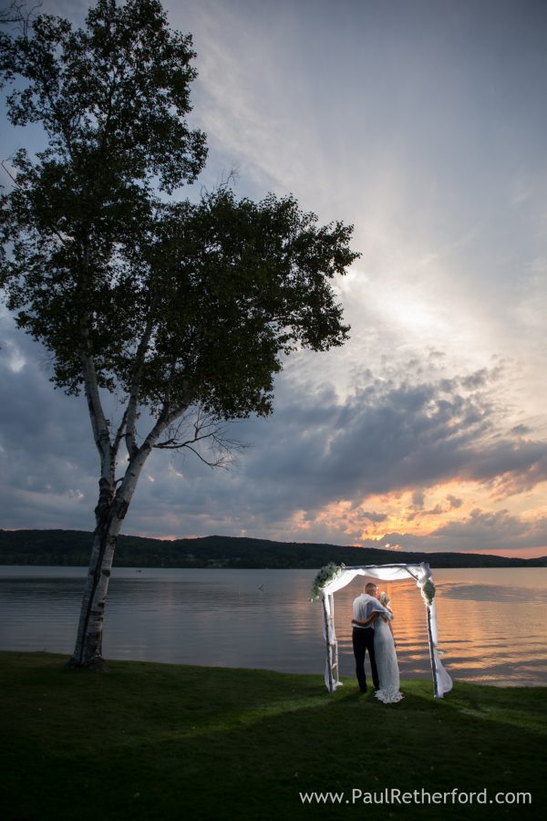 beach house deer lake wedding ceremony boyne usa photo