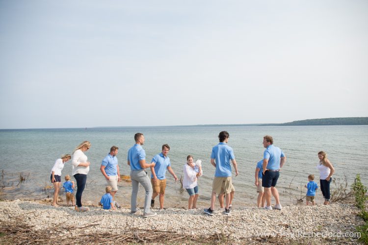 beach mackinac island family photo