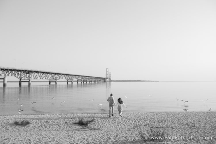 engaged mackinaw city michigan photographer