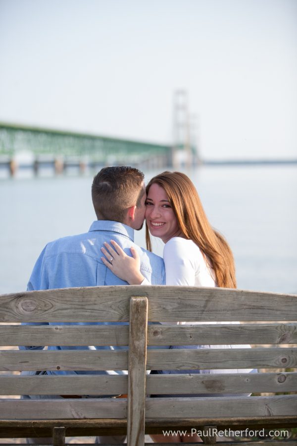 Mackinaw City Michigan Engagement Photography Mackinac Bridge