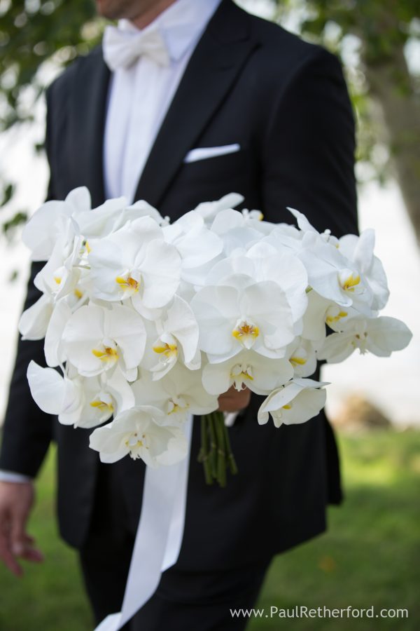 wedding flower orchid walloon lake country club photo