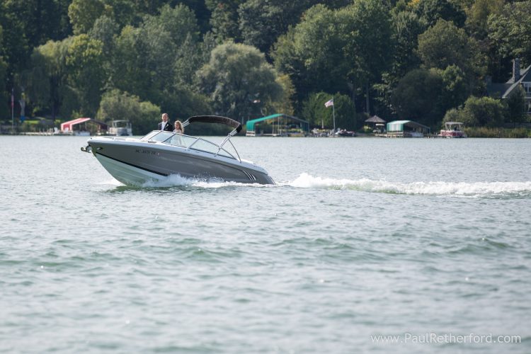 boat wedding northern michigan paul retherford 
