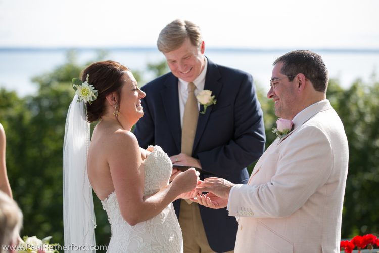 fun mackinac island wedding photo