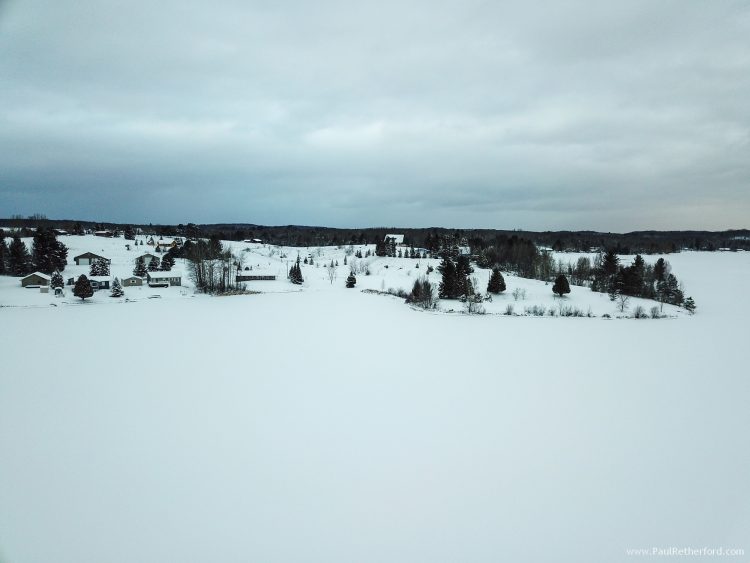 winter lake photo northern michigan