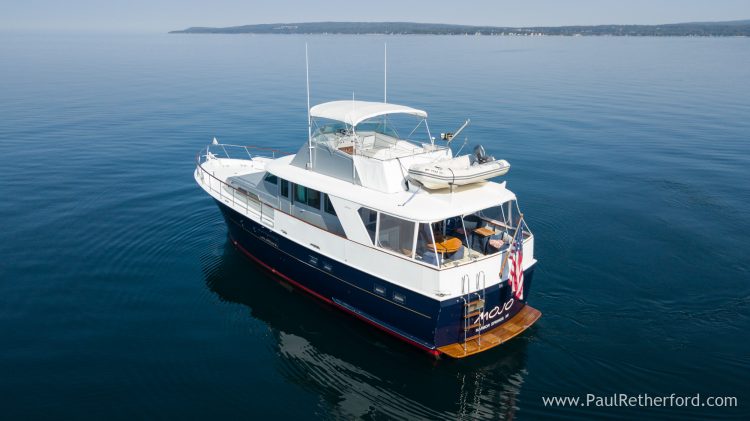 Northern Michigan yacht boat photography broker sales drone photo