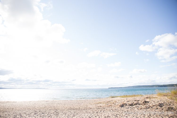 petoskey state park beach wedding photo