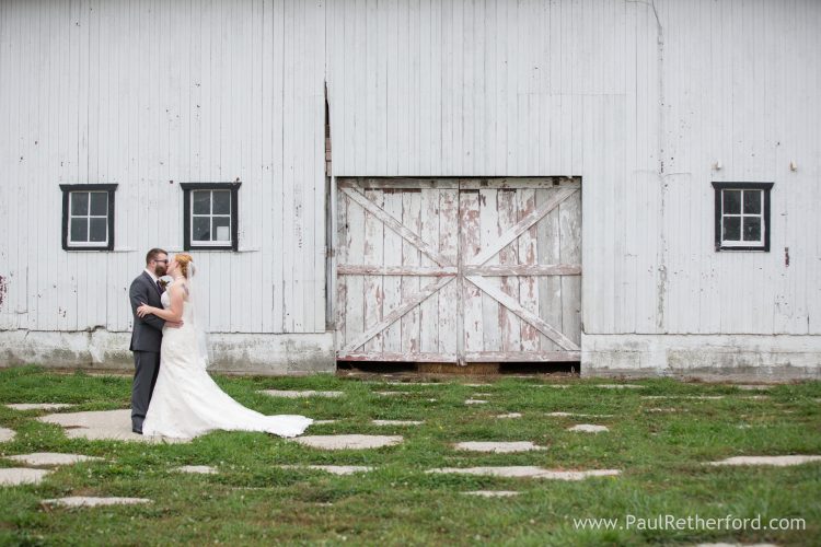 white farm barn wedding michigan photo