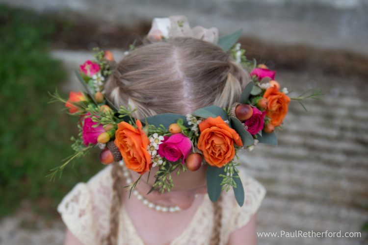 orange tiara flower crown photo
