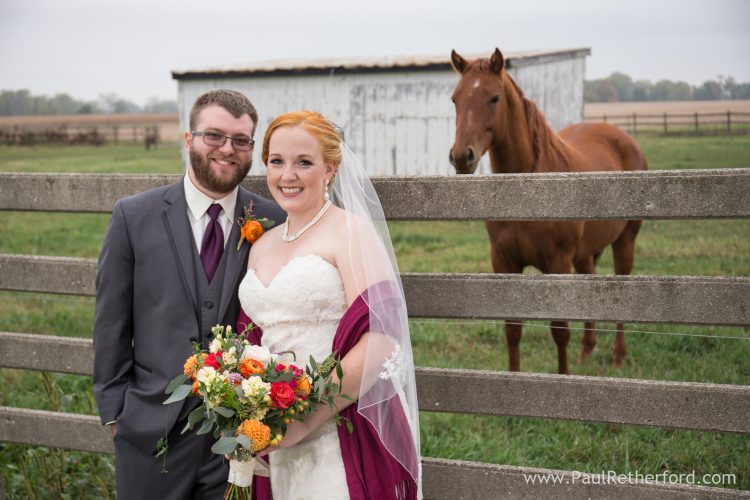 horse wedding photo farm barn