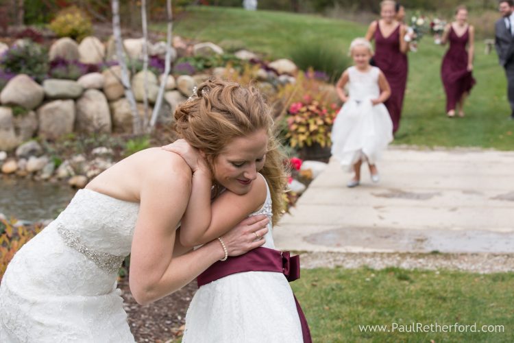 cute flowergirl bride wedding photo