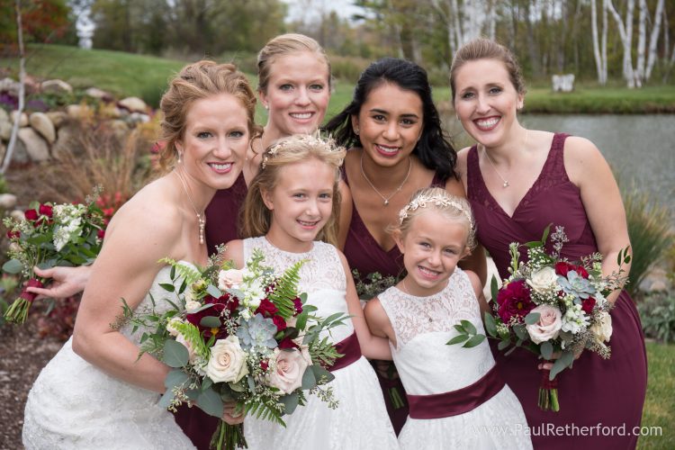 bridesmaids wedding photo castle farms