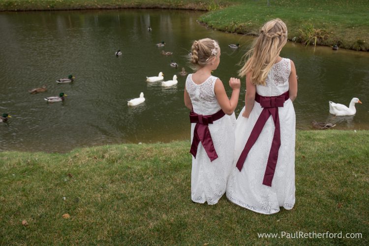 cute flowergirls castle farms pond photo