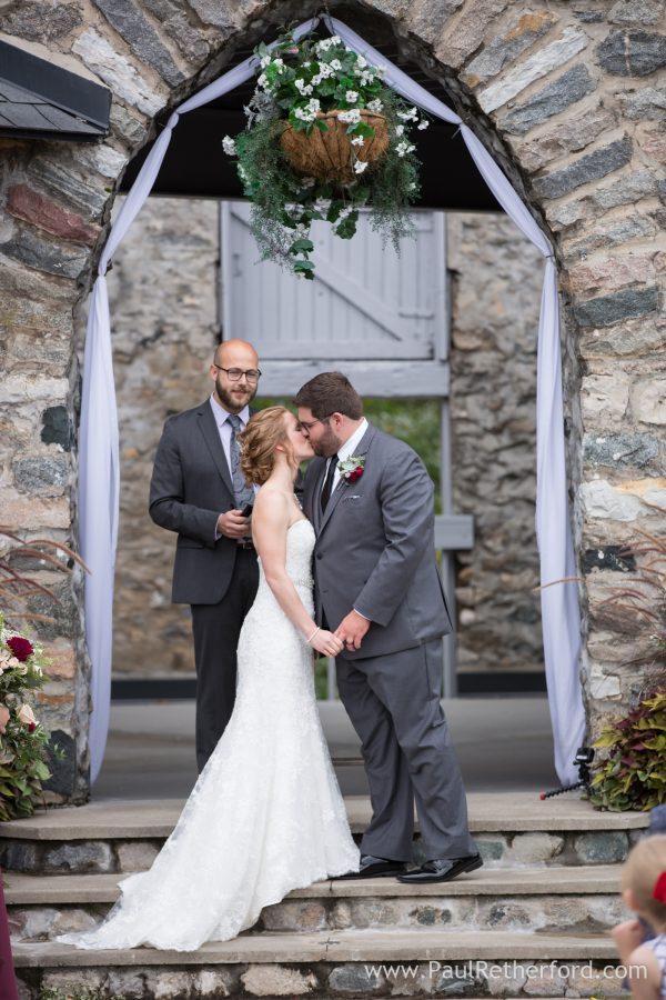 first kiss castle farms wedding photo