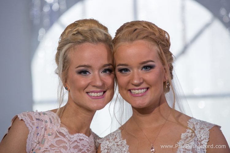 twin sister wedding bride matron of honor photo