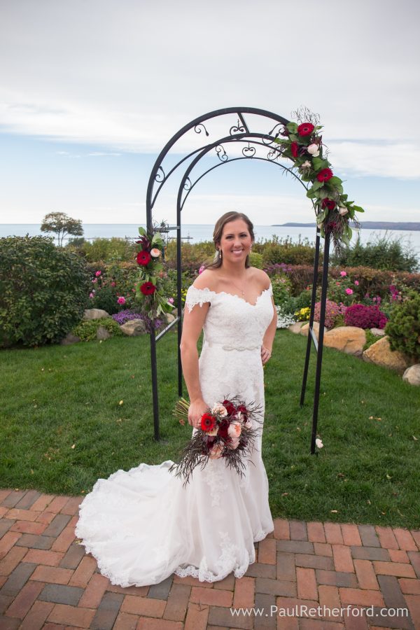 bride petoskey michigan outdoor wedding photo