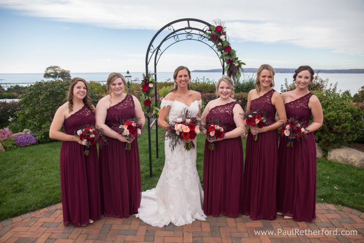 stafford's perry hotel tea garden wedding photo