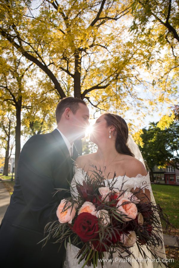 monarch garden and floral wedding photo