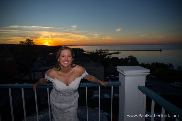 sunset wedding perry hotel petoskey michigan