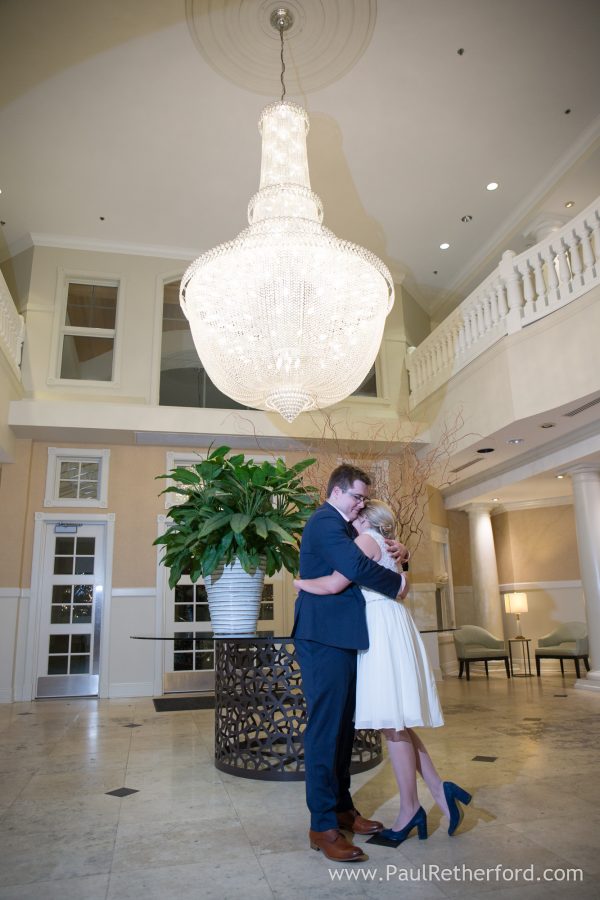 lobby inn at bay harbor wedding photo