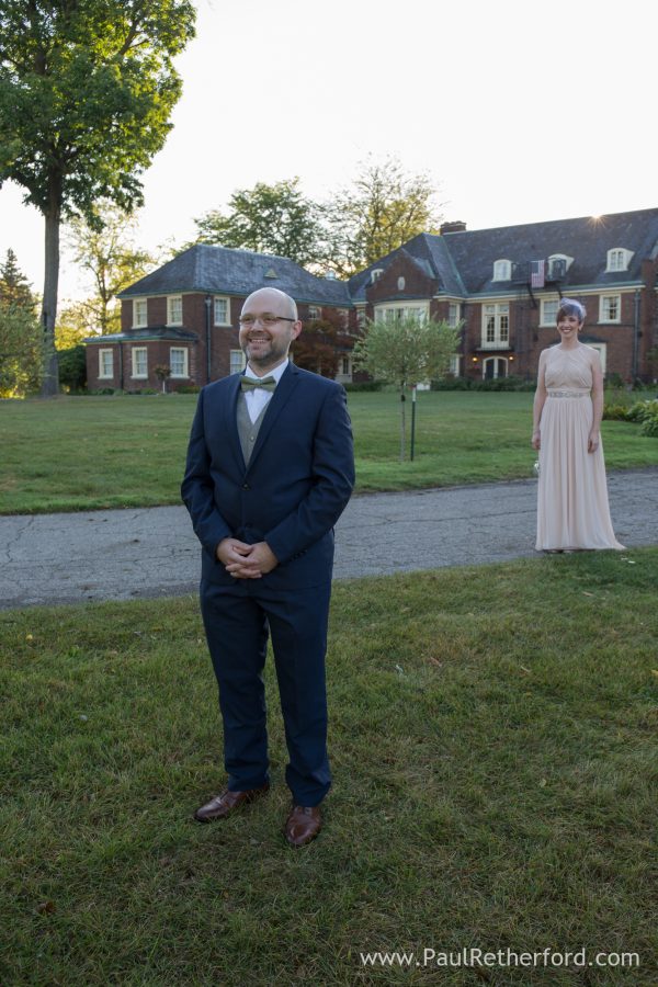 first look saginaw michigan wedding photo