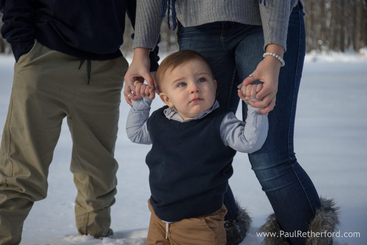 family winter photo northern michgian