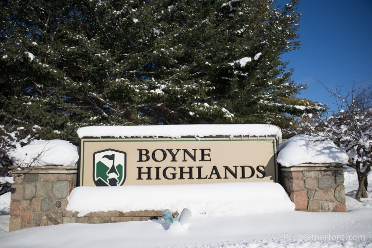 boyne highlands sign in winter photo