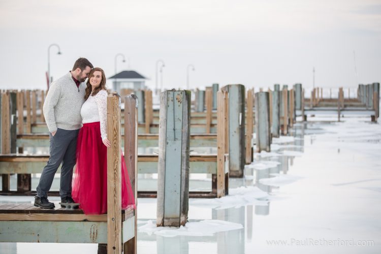 winter engagement petoskey michigan photo