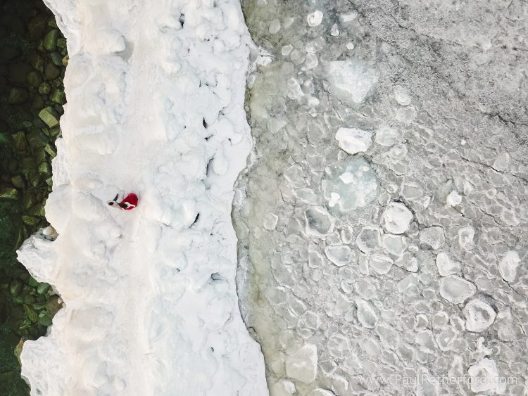petoskey breakwall drone engagement photo