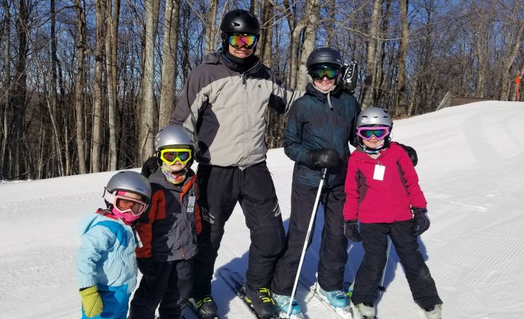 family skiing northern michigan photo