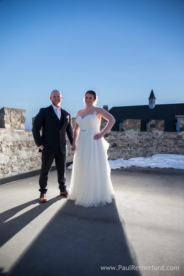 glowing wedding photo